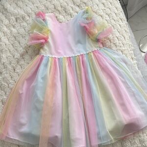 Pippa & Julie Pastel Rainbow Kids Formal Dress